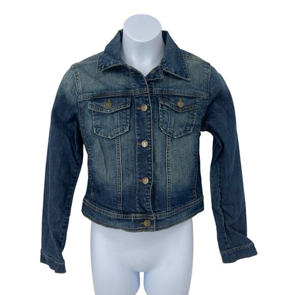 Gap Factory Kids Blue Denim Jean Jacket Size Medium M - Picture 3 of 6